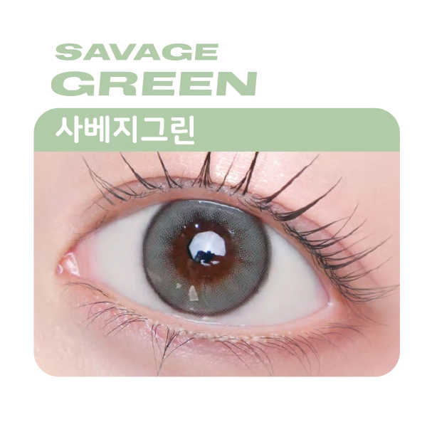 1day Refrear 실리콘하이드로겔 a-eye 에이아이 사베지그린(1박스 10개들이) 이미지 1