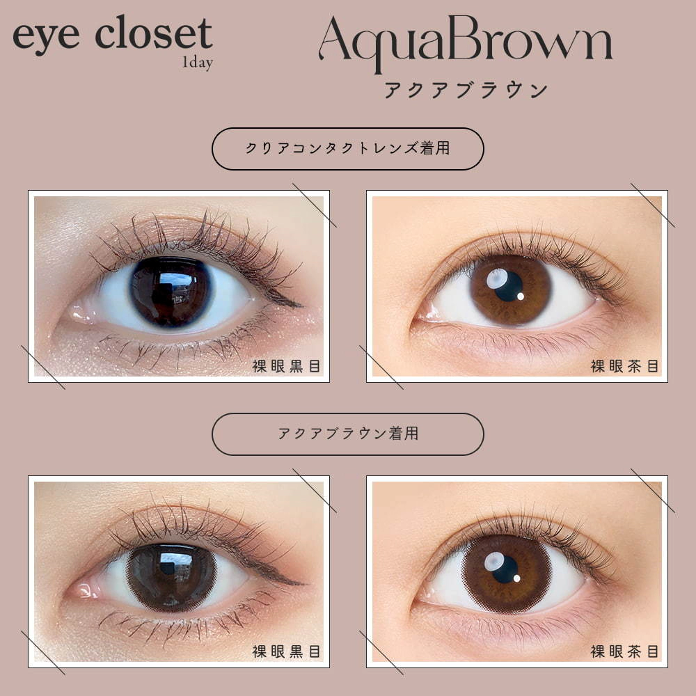 Eye Closet 아이클로젯 원데이 아쿠아모이스트UV 14,5mm 아쿠아브라운(1박스 10개들이) 이미지 1