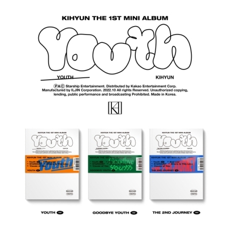 [ランダム]キヒョン（KIHYUN） - YOUTH（1STミニアルバム）[3種のうちランダム1種] 画像 0