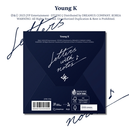 [デジパック] Young K (DAY6) - Letters with notes (Digipack Ver.) 画像 0