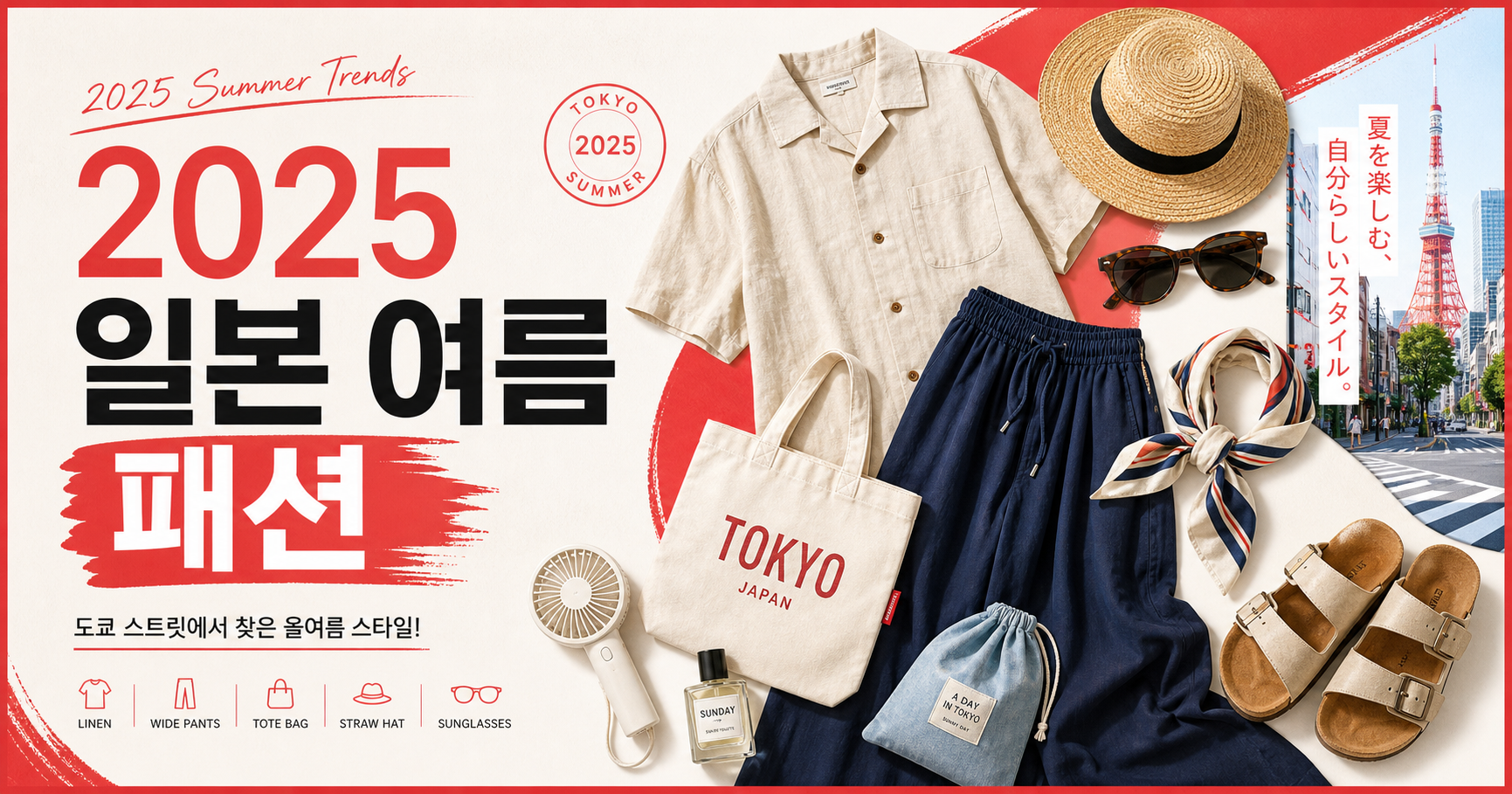 2025 일본 여름 패션 트렌드