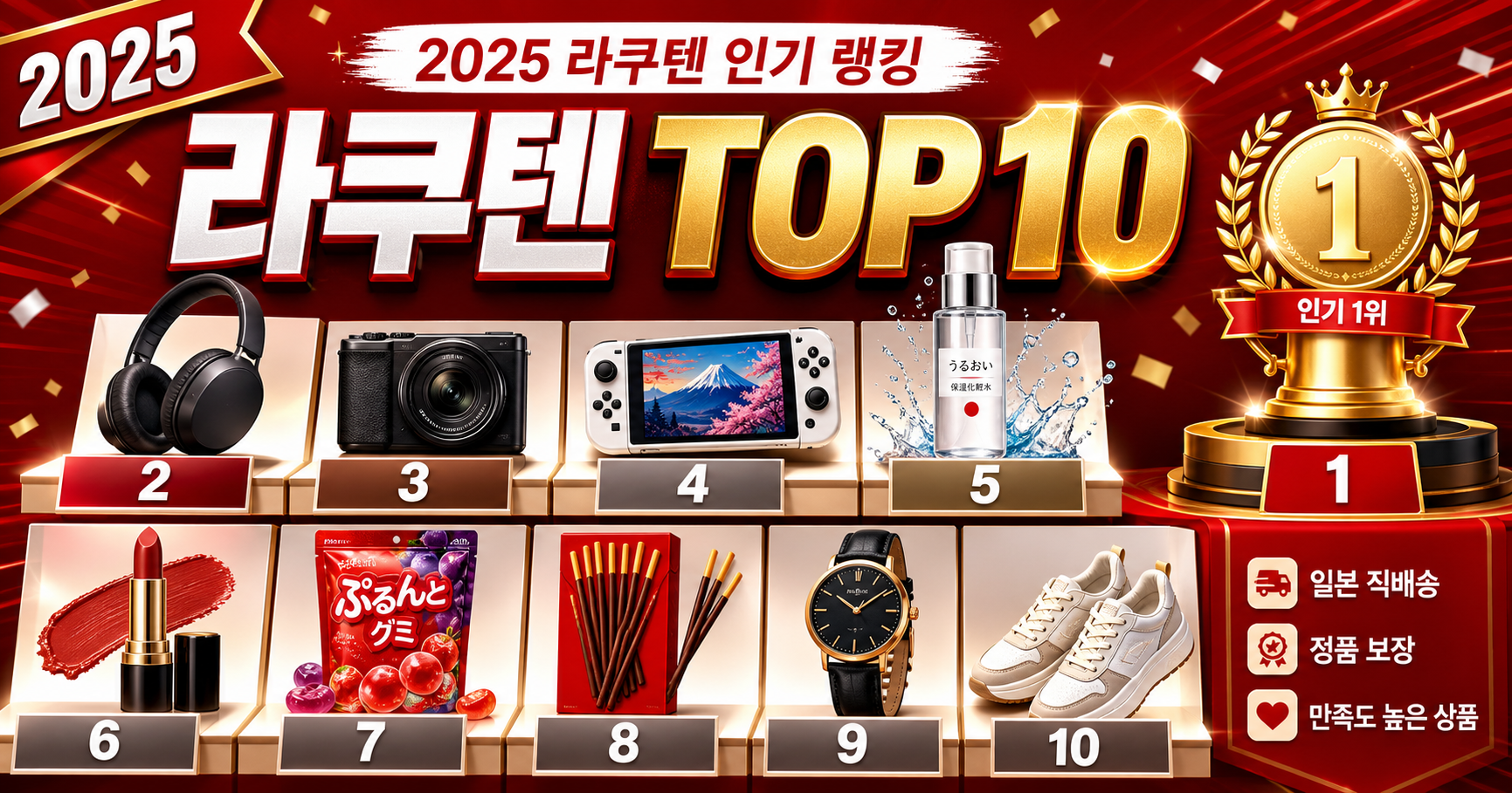 2025 라쿠텐 랭킹 TOP 10 썸네일